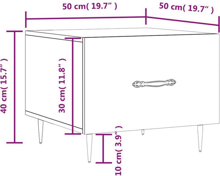 Produktbild vidaXL Couchtisch (50 x 50 x 40 cm)