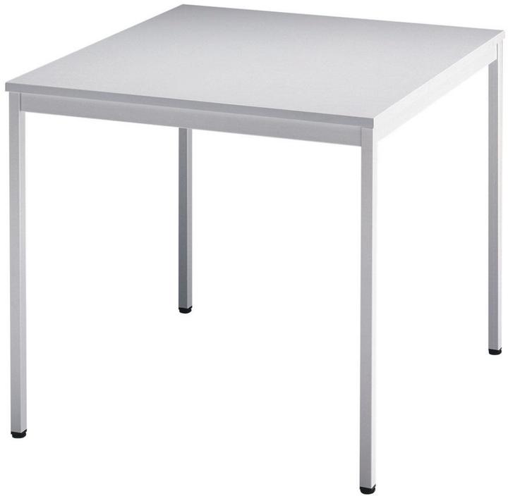 Hammerbacher Besprechungstisch Fuss Vierk. 80x80cm Grau