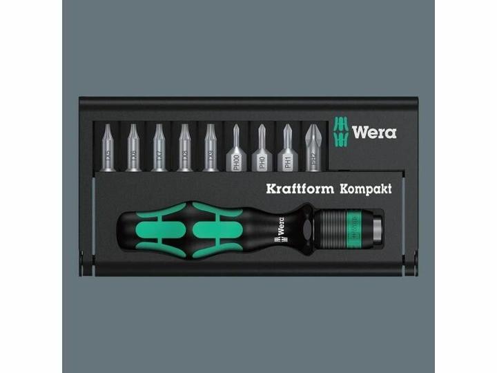 Image du produit Wera Kraftform Kompakt 10 (Croix Phillips PH, Fente à visser, Hexagonale (hexagonal))