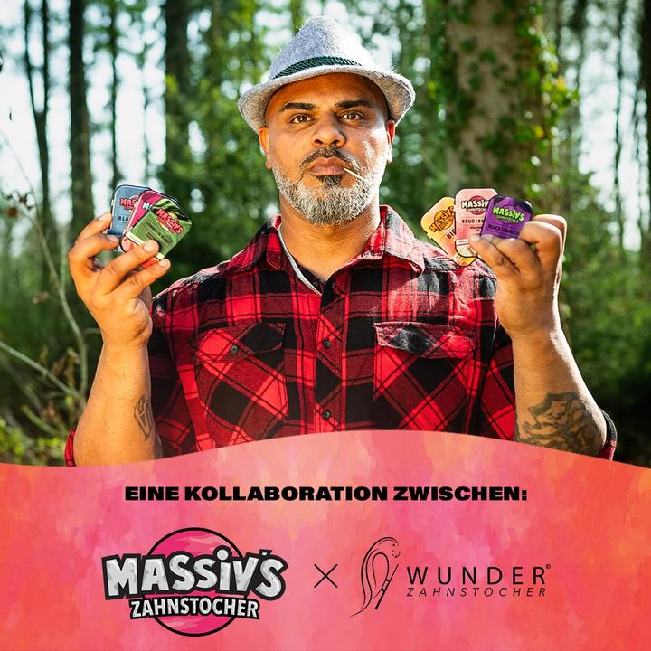 Immagine prodotto Wunder Zahnstocher Massiv's Big M Zahnstocher mit Geschmack Peach Ice