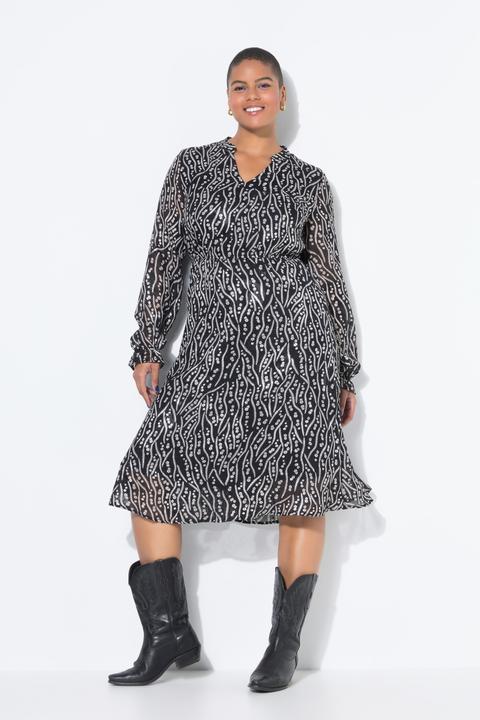 Produktbild Studio Untold Midikleid, A-Linie, Alloverprint, Langarm (42, 44)