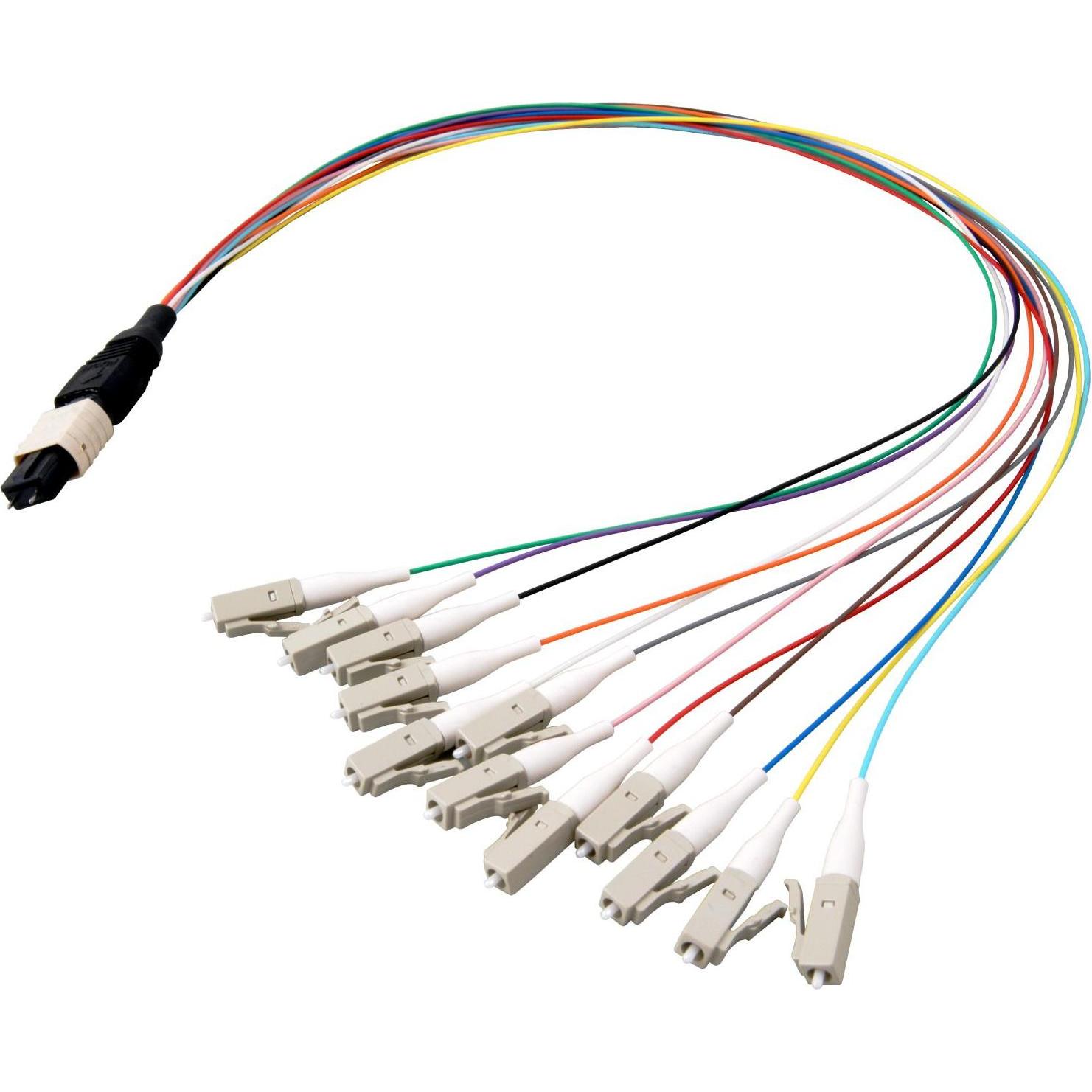 EFB Elektronik MTP¬-M/LC 12-Fasermatrix Patchkabel OM4,LSZH Erikaviolett, 0,4m Anwendung: Geeignet für Übertragungs (S/U...