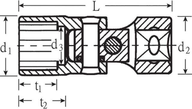 Actual product image Stahlwille 47 Articulated sockets 3/8 19 mm (19 mm)