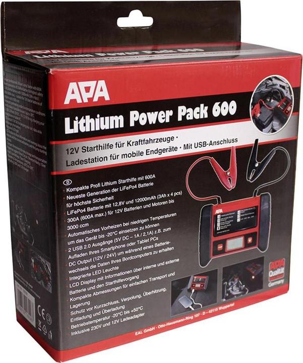 Immagine prodotto APA Pacco di alimentazione (600 A, 12000 mAh)