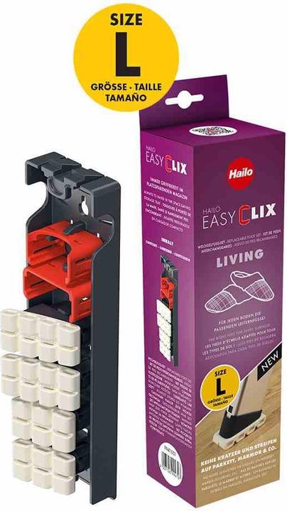 Actual product image Hailo EasyClix Living - Size L, interchangeable foot set
