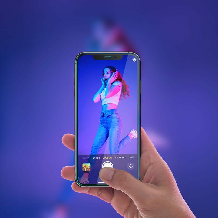 Actual product image 3MK NeoGlass for iPhone 12 / 12 Pro black frame (1 pcs., Apple iPhone 12, Realme 12 Pro+)