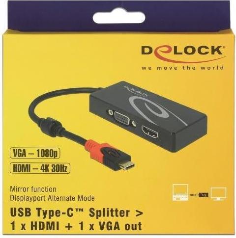 Immagine prodotto Delock Da USB-C a (HDMI, VGA, 20 cm)