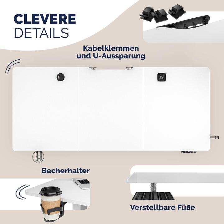 Actual product image Casaria Höhenverstellbarer Schreibtisch