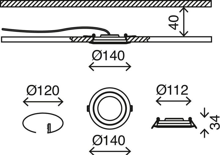 Produktbild Briloner LED Einbauleuchte, matt-nickel, 3xLED-Platine/6,4W (800 lm)