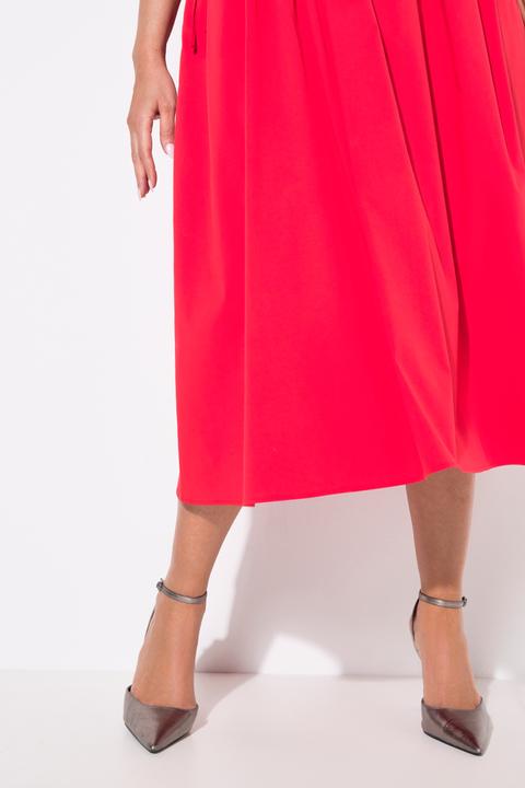 Produktbild Ulla Popken Maxikleid, Popeline, V-Ausschnitt, Halbarm, Taschen (50, 52)