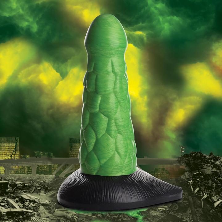 Actual product image Frisky Radioactive Reptile Thick Scaly Silicone Dildo