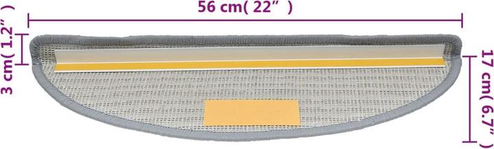 Actual product image vidaXL Step mats 30 pcs. Golden 56x17x3 cm (56 x 17 x 3 cm)