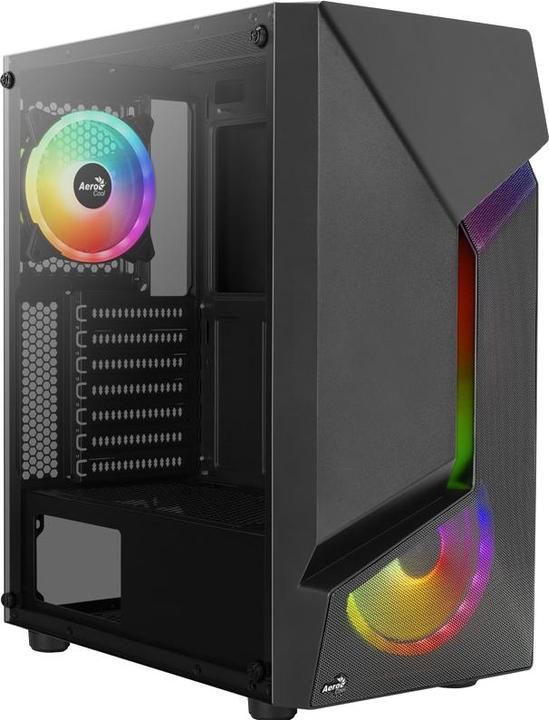 Actual product image AeroCool Scape-G-BK-v2 Midi Tower, Tempered Glass, FRGB (ATX, mATX, Mini-ITX)