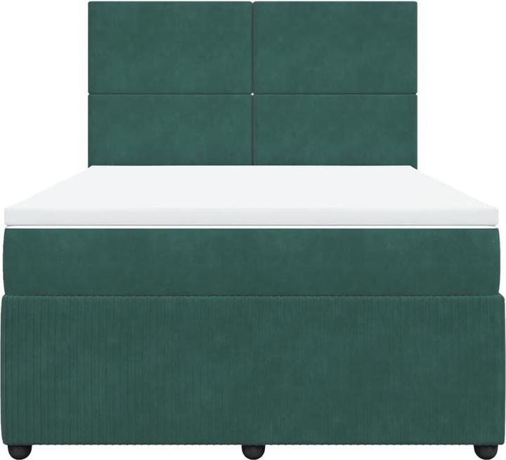 Produktbild vidaXL Bo x springbett mit Matratze 140 x 200 cm Samt (140 x 200 cm)