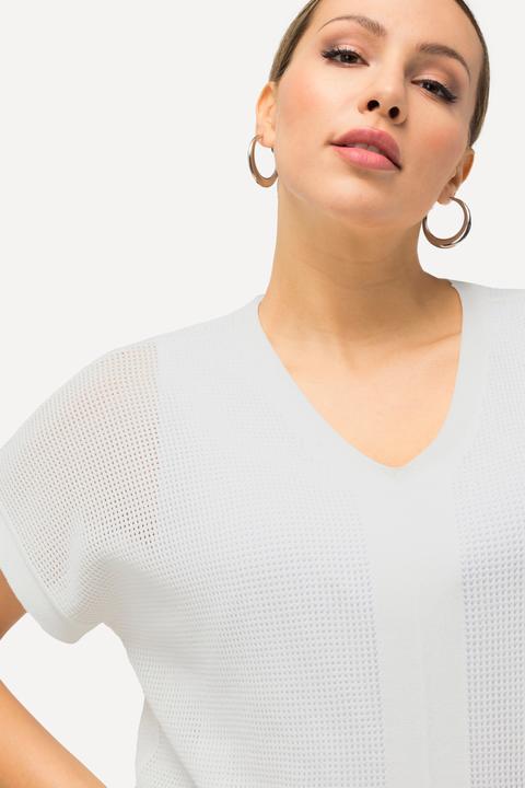 Produktbild Ulla Popken Pullover, Struktur, Oversized, V-Ausschnitt, ärmellos (46, 48)