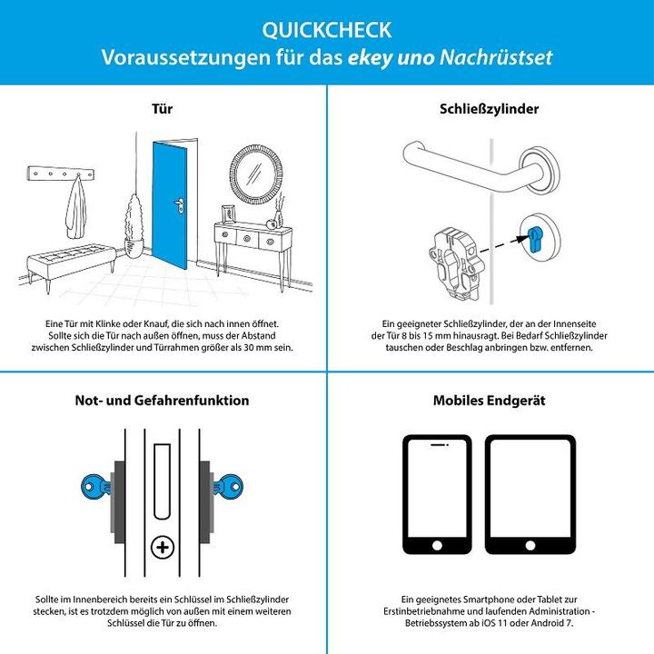 Actual product image Ekey 200024 Fingerprint access system plus door lock actuator surface mount 8.4V IP54 Bluetooth enabled (Fingerprint)