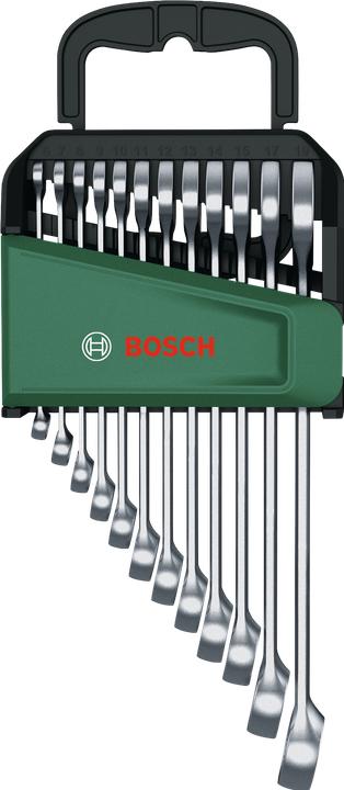 Produktbild Bosch Professional Ringmaulschlüssel-Set, 1600A02Z9D, 12-teilig (10  mm, 11 mm, 12 mm, 13 mm, 14 mm, 15 mm, 17 mm, 19 mm)