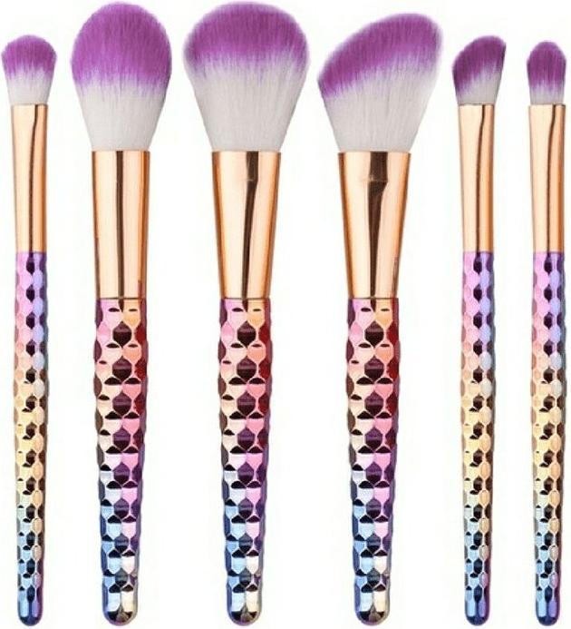 Produktbild JTI Make-up-Pinsel-Set, 6 Pinsel - Regenbogen (Set)