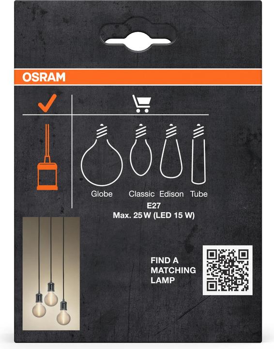 Actual product image Osram Vintage 1906 PenduLum Bobbin Gun Metal (E27)