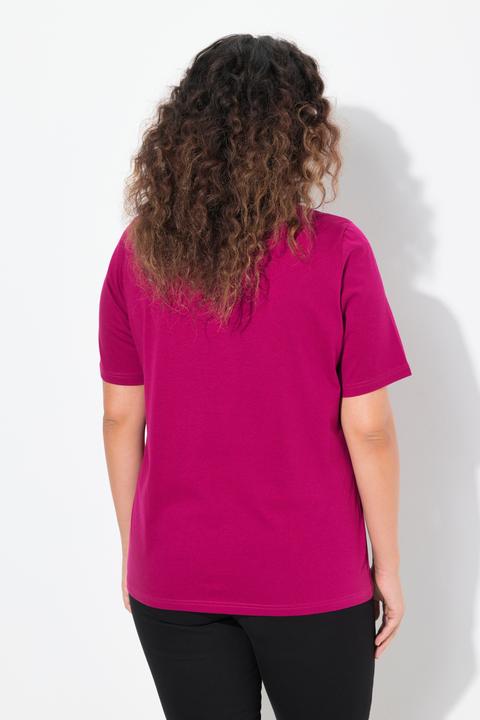 Image du produit Ulla Popken T-shirt, motif animal métallisé. Col V et manches courtes (58)