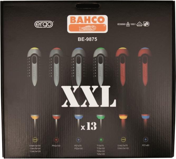 Immagine prodotto Bahco Set di tournevis ERGO, 13 pezzi (Porta, Cacciavite a croce PZ, Pin-torx)