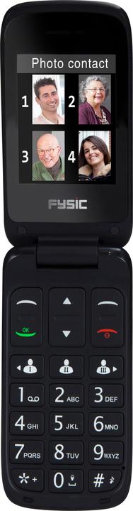 Actual product image Fysic FM-9760ZT Mobiele klaptelefoon - Geschikt voor hoortoestellen (M3/T4) - Zwart