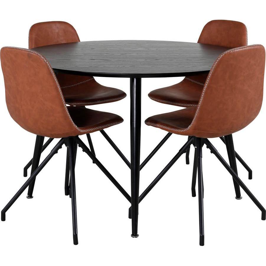 Ebuy24, Esstisch, Essgruppe Dipp 13 (5-teilig) (75 x 115 x 115 cm)