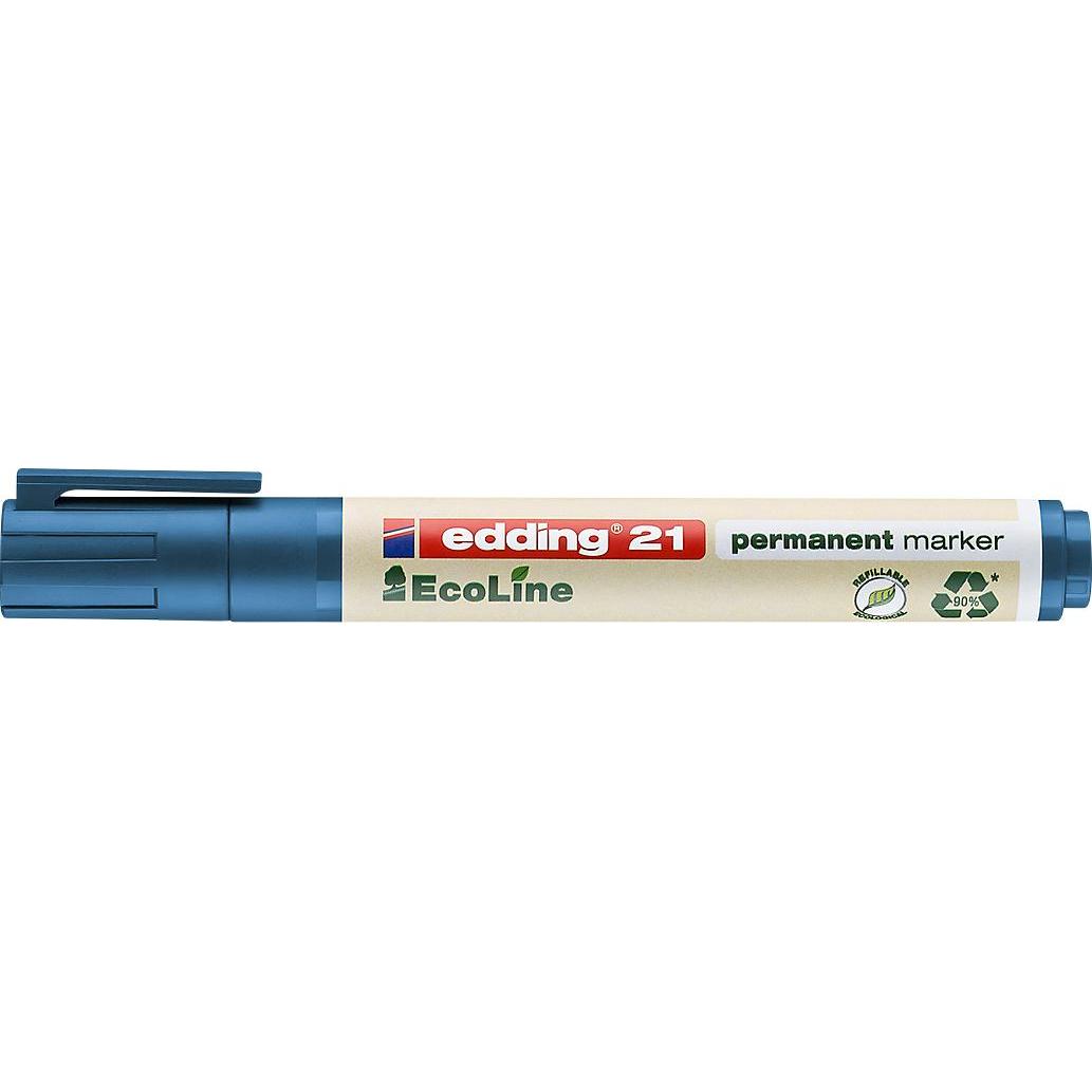 Thumbnail - Edding, Marker, 4-21 003 Permanent-Marker Rundspitze (Blau, 3 mm, 10 x)