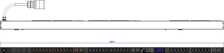 Produktbild Bachmann BN7000 36xC13 6xC19 messung pro Phase Steckdosen schaltbar (36 x, IEC 320, 3 m)