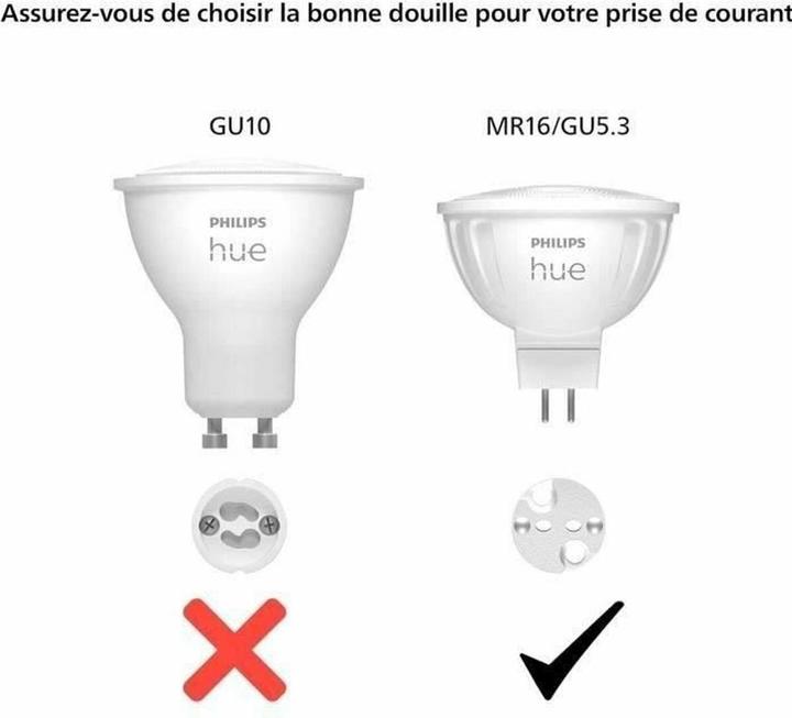 Actual product image Philips Hue White Ambiance (GU5.3, 5.10 W, 400 lm, 2 x, G)