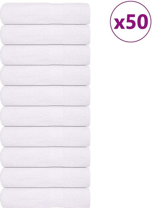 Immagine prodotto VidaXL Asciugamani 50 pz. Bianco 50x100 cm 360 g/m² 100% cotone Asciugamano da bagno