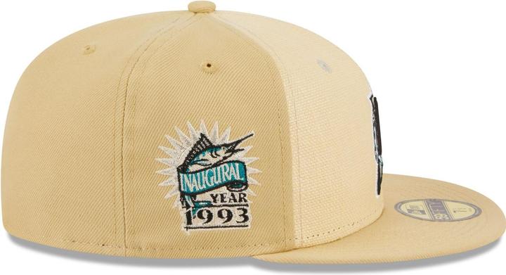 Actual product image New Era 59Fifty Fitted Cap - RAFFIA Florida Marlins (7)