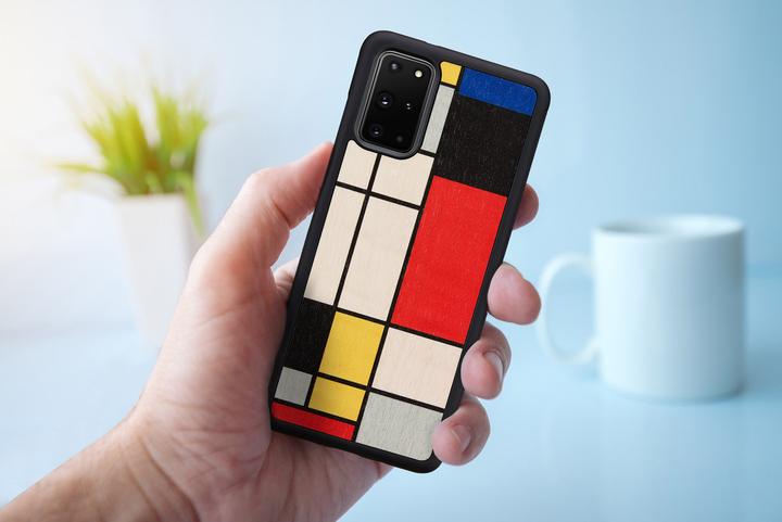 Actual product image Man&Wood case for Galaxy S20+ mondrian wood black (Samsung Galaxy S20+)