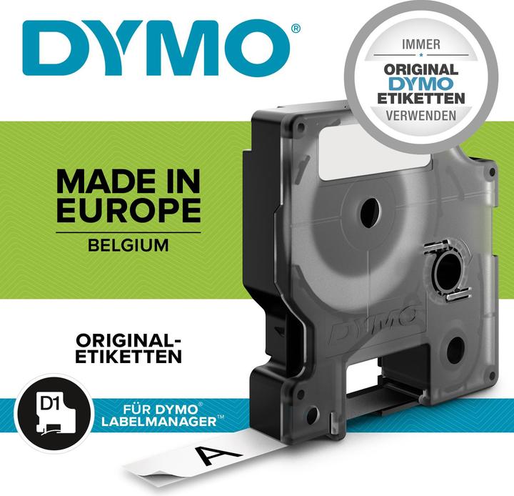 Productafbeelding Dymo S0720830 Standaard tape (1.90 cm, Wit, Zwart)