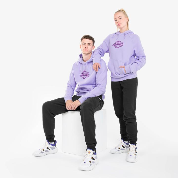 Image du produit Tarmak Sweat à capuche los angeles lakers homme/femme - hoodie 900 nba violet (XXS)