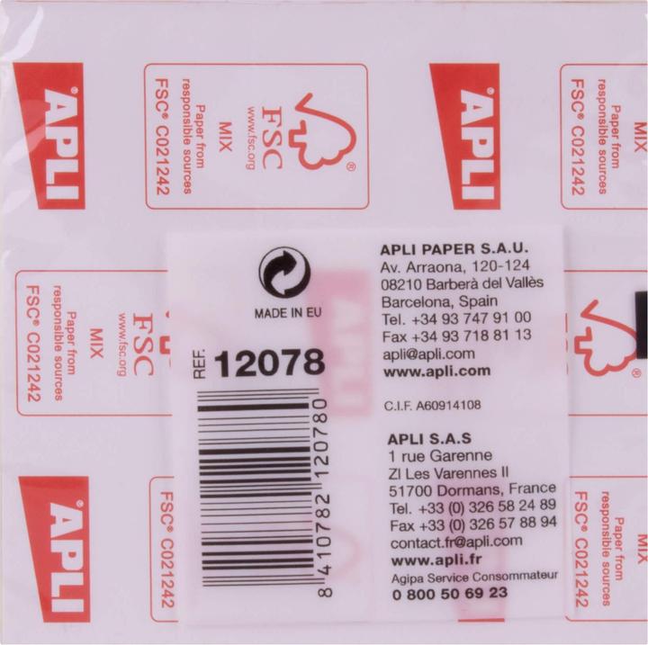 Produktbild Apli notes standard zig zag (75 x 75 mm)