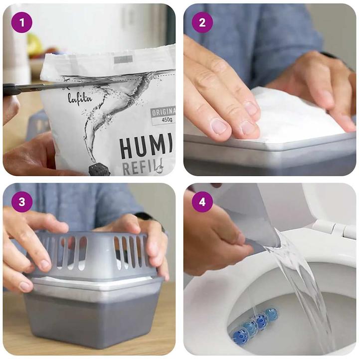 Produktbild vidaXL Raumentfeuchter mit Nachfüllbeuteln 4 Stk. 900 g Feuchtigkeit Absorber