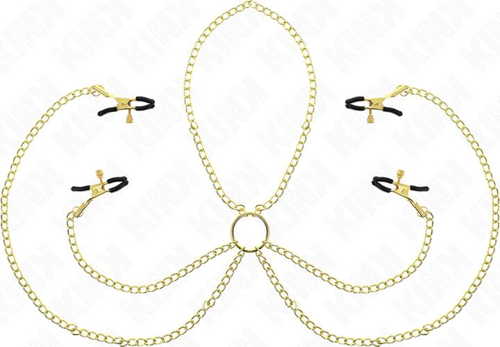Immagine prodotto Pipedream KINK - 4 morsetti per capezzoli e clitoride, regolabili, oro