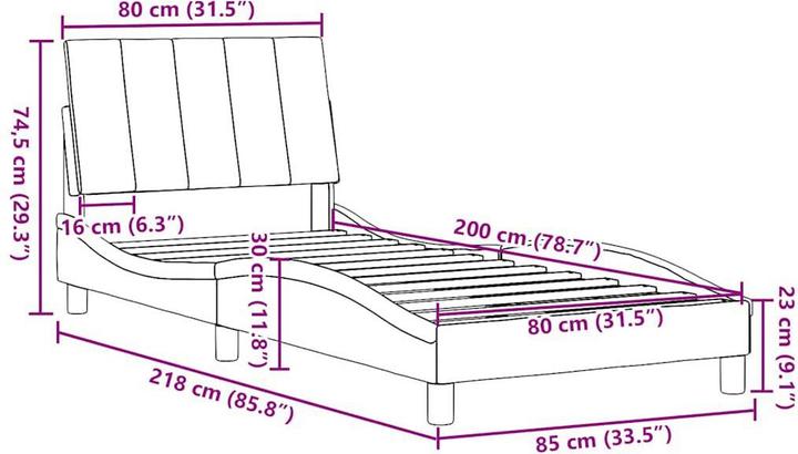 Image du produit vidaXL Bettgestell (80 x 200 cm)
