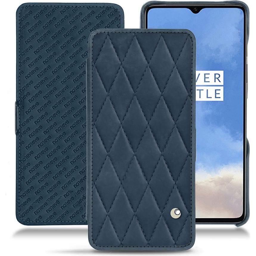 Noreve Lederschutzhülle horizontal (OnePlus 7T), Smartphone Hülle, Blau