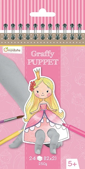 Immagine prodotto Avenue Mandarine Blocco da colorare Graffy Puppet 24 fogli, Principessa