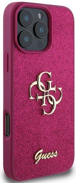 Immagine prodotto Guess GUHCP16LHG4SGU Custodia rigida iPhone 16 Pro 6.3" viola/viola Glitter Script Big 4G