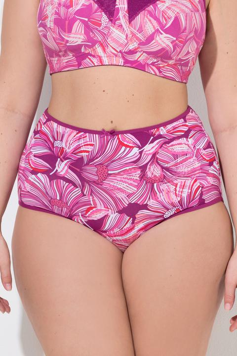 Produktbild Ulla Popken Maxislips, 3er-Pack, florales Muster/einfarbig (50, 52, 5er Pack)