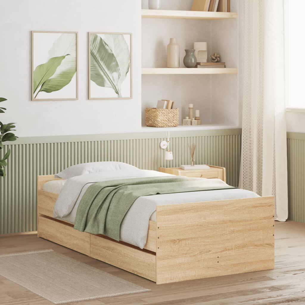 VidaXL, Bett, Bett mit Schubladen (75 x 190 cm)