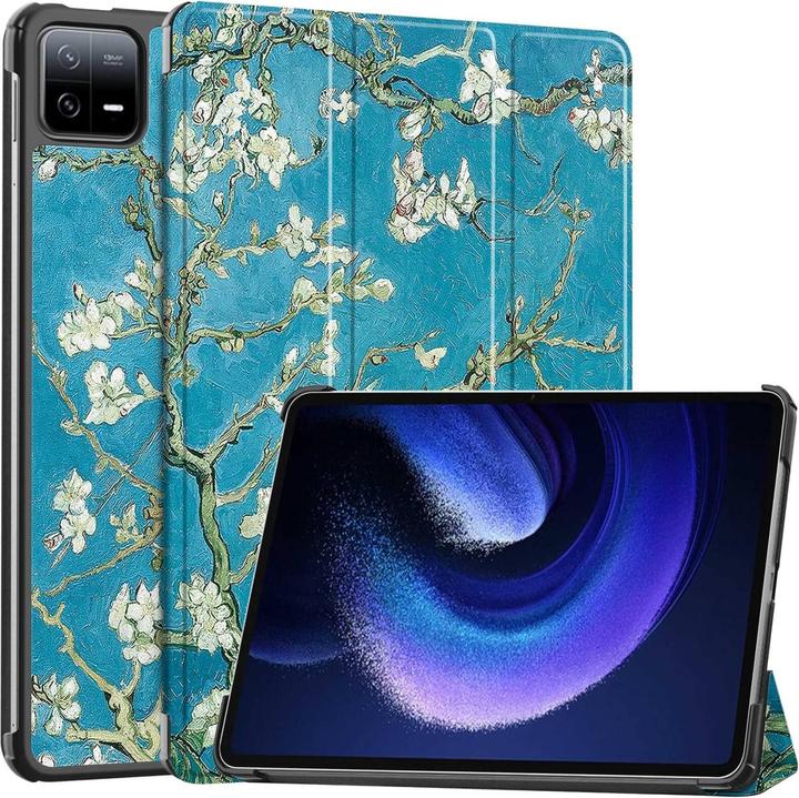 Cover-Discount Xiaomi Pad 6 - Tri-fold Smart Case Blüten (Xiaomi Pad 6, Xiaomi Pad 6 Pro)