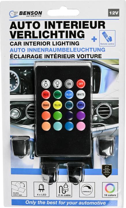Productafbeelding Benson Binnenverlichting auto 16 kleuren 12V