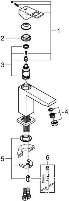 Actual product image Grohe Eurocube 23446