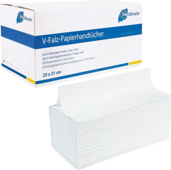 Actual product image Meditrade Paper towels 6721 V-fold 2-ply 15 pcs. (15 x)