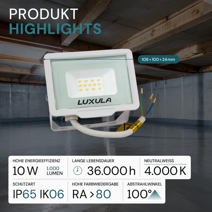 Actual product image Luxula LED floodlight (1000 lm, IP65)