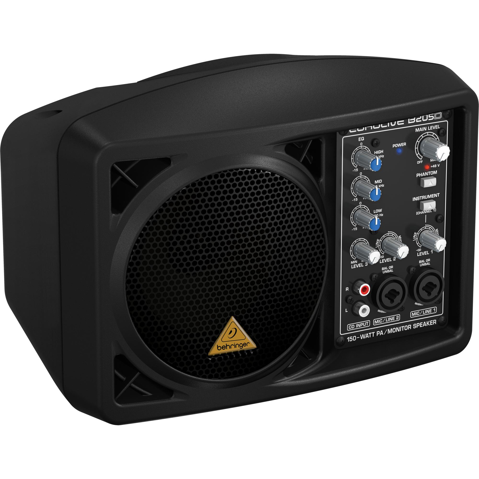 Behringer Eurolive B205D (Attivo, 1 pz., 1x 125 W), Altoparlante monitor, Nero